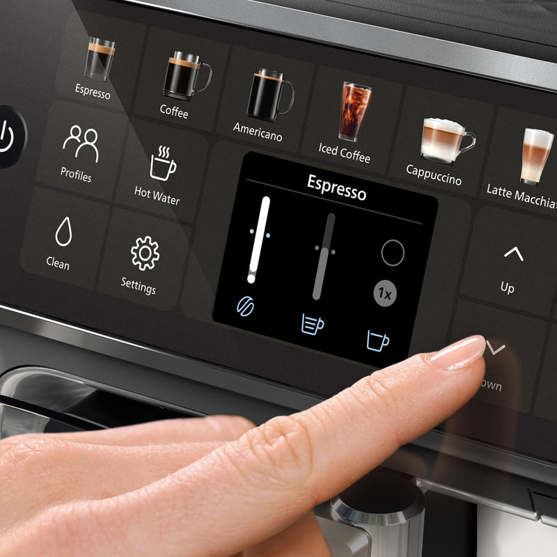 Refurbished - Philips 4400 LatteGo Automatic Espresso Machine, EP4447/90 - Black Chrome