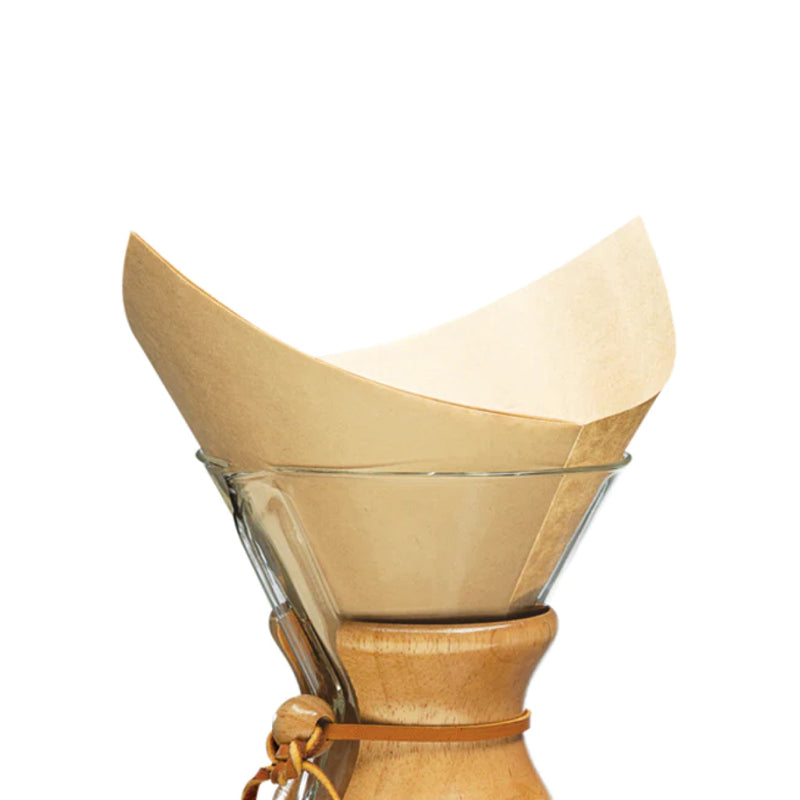 Chemex Pre-Folded Square Natural Coffee Filters - 100 Count