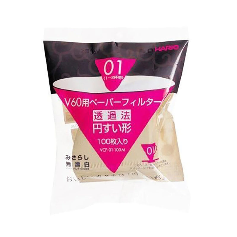 Hario V60 Natural Coffee Filters - 100 Count