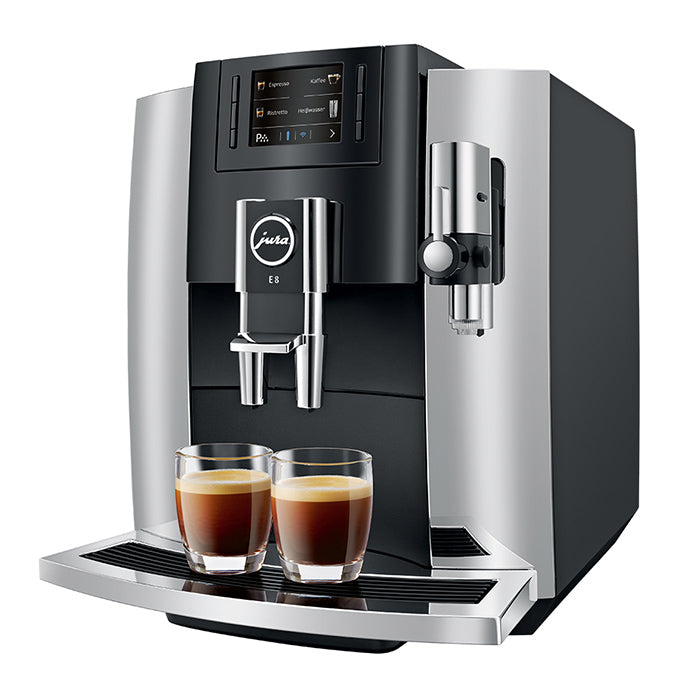 Jura E8 Chrome Superautomatic Espresso Machine - Open Box